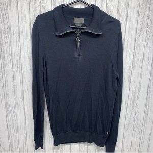 Mens Size S G/Fore 1/4 Zip Sweater EUC
